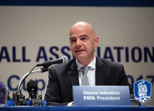 잔니 인판티노 국제축구연맹(FIFA) 회장./사진제공=대한축구협회