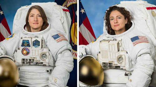 크리스티나 코치(왼쪽)와 제시카 메이어. /사진제공=NASA