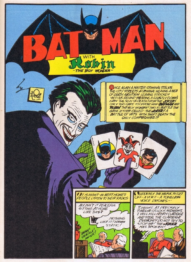 DC코믹스가 1940년에 발표한 코믹북 ‘배트맨’에 첫 등장한 악당 조커