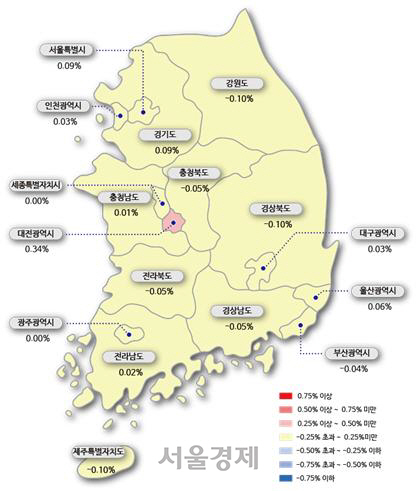 조정대상구역 해제 직전 해운대·일산 아파트값 하락 멈춰...서울 0.09%↑