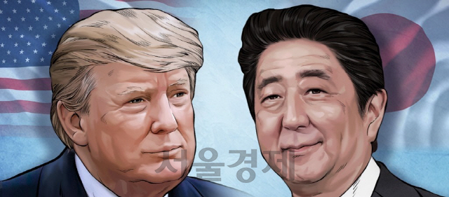 트럼프 대통령-아베 총리 /연합뉴스