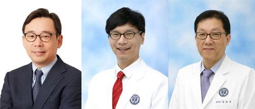 신의철(왼쪽) 한국과학기술원 교수, 민병소·김호근 연세대 교수.