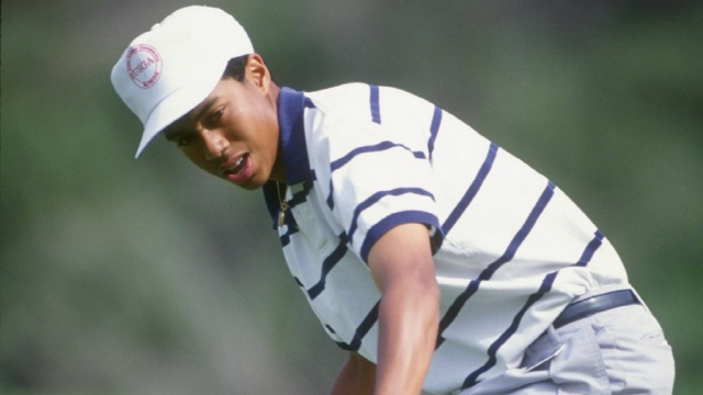 1992년 PGA 투어 데뷔전 당시 만 16세의 타이거 우즈. /사진출처=골프닷컴