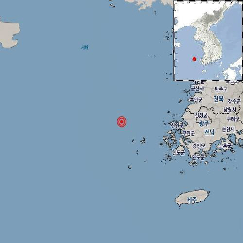 전남 신안 흑산도 북서쪽서 '규모 2.3 지진' 발생…'피해 신고 접수 없어'