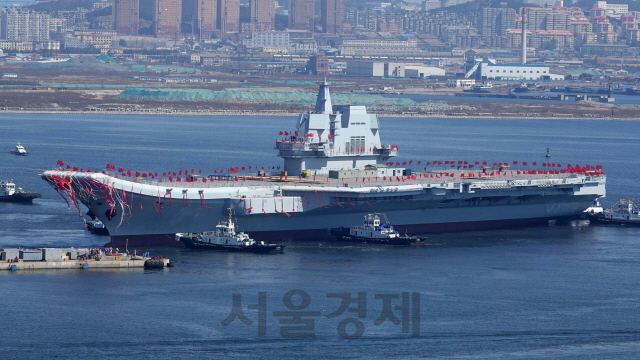 중국 항공모함 ‘산둥함’ 전경. /미국전략국제문제연구소(CSIS) 홈페이지 캡처