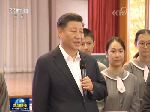 마카오 학생들 앞에서 연설하는 시진핑 주석./중국중앙(CC)TV 화면 캡처