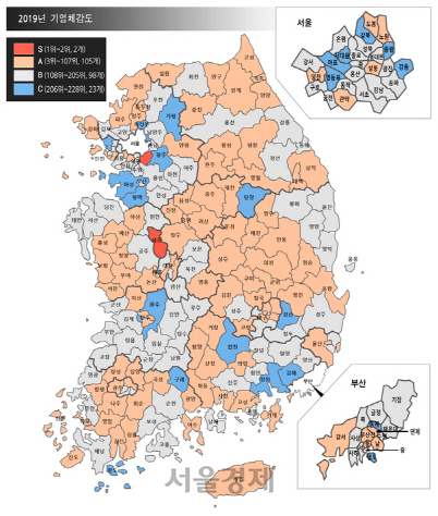 2019 기업 체감도 조사 결과./사진제공=대한상의