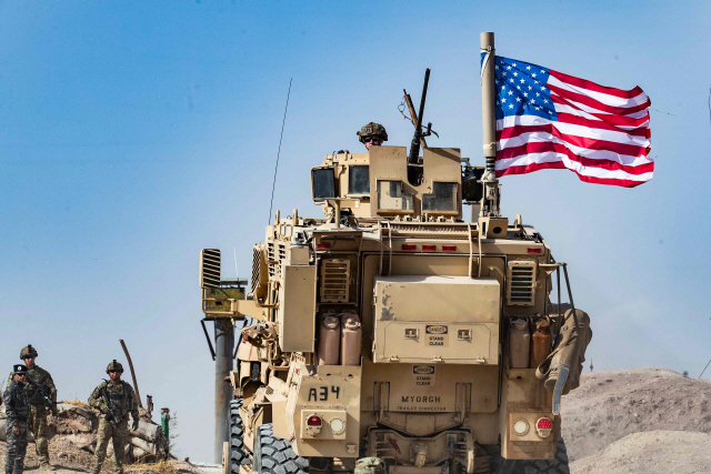 시리아 철수 직전 주둔해 있던 미군. /AFP연합뉴스