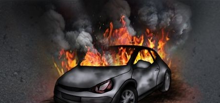 '신호 대기중 엔진룸서 연기'…인천 한 도로서 SUV 차량 '화재'