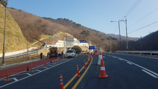 울산시 울주군과 경북 청도군을 잇는 국지도 69호선 운문터널이 12월 31일 0시를 기해 개통된다. /사진제공=울산시