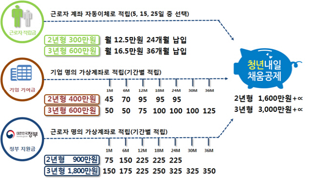 청년내일채움공제 적립 내용 /자료제공=고용노동부