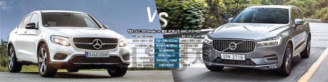 [Car&Fun]벤츠 'GLC300 4MATIC 쿠페' vs 볼보 'XC60 T6 AWD'