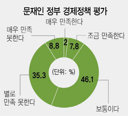 '경제정책 만족' 9.8%...'분배' 외친 文정부에 최악 평가