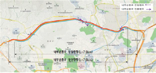 서울 내부순환로 구간단속 대상지. /자료:서울시