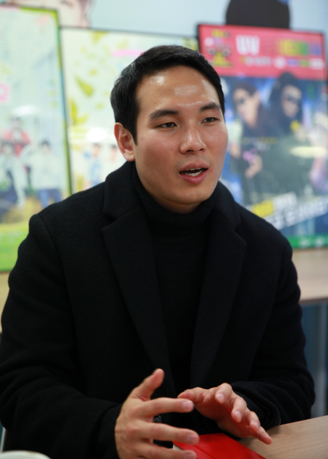 박현우 프리콩 대표가 지난 23일 서울 강남구 아프리카TV 사무실에서 서울경제와 인터뷰하고 있다./사진제공=아프리카TV