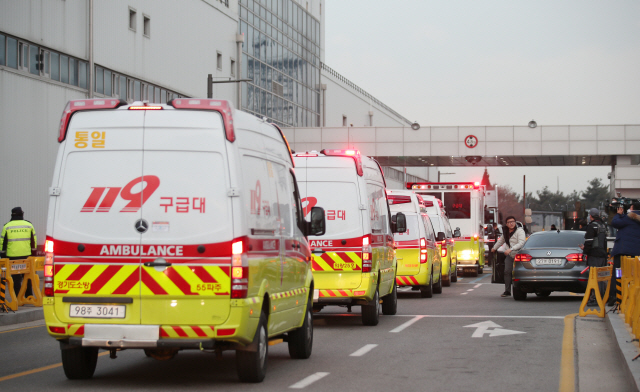 (속보) 김포공항 도착 교민 중 발열 의심 14명…일부 병원행