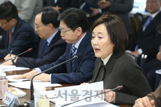 [사진]신종코로나 피해 기업 지원 약속한 박영선 장관
