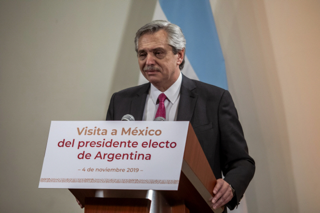 알베르토 페르난데스 아르헨티나 대통령./블룸버그