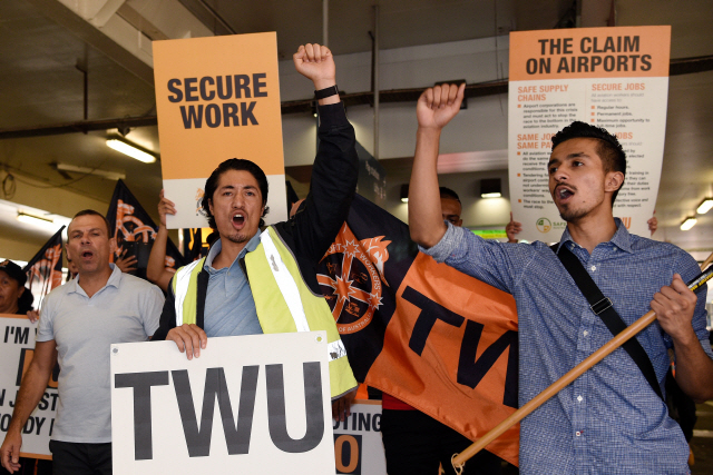 [사진] '근무시간 늘려달라' 호주 제트스타항공 파업
