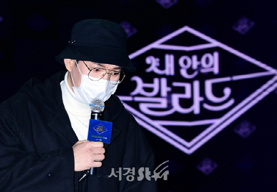 방송인 장성규가 19일 오후 경기도 일산 빛마루 방송지원센터에서 열린 Mnet 예능프로그램 ‘내 안의 발라드’ 제작발표회에 참석하고 있다. / 사진=양문숙 기자