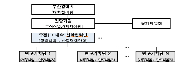 대학 R&D 씨앗기획사업 사업추진체계./사진제공=부산산업과학혁신원