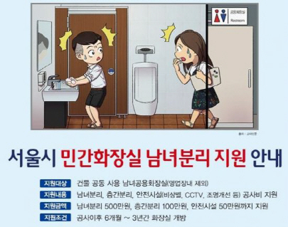 서울 강서구, 남녀공용화장실 분리사업 추진