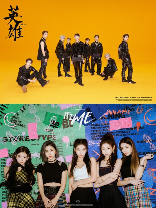 NCT 127과 9일 컴백하는 걸그룹 ITZY(있지). /사진=SM, JYP