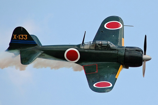 일본의 A6M 전투기. /위키피디아