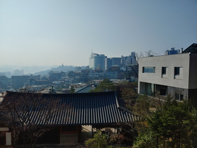 남산 파크하얏트 호텔에서 바라본 이태원 풍경 /사진=고병기기자