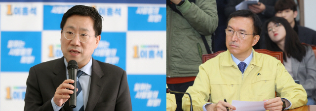 양정철 민주연구원장(왼쪽), 이근형 민주당 전략기획위원장. /연합뉴스