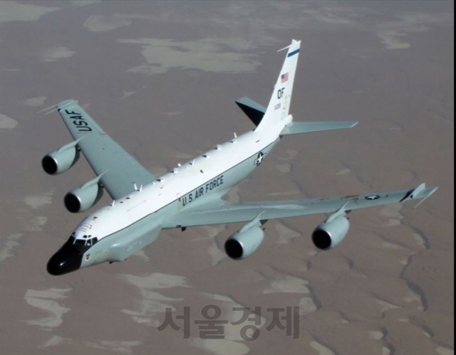 미국 공군 정찰기 RC-135W(리벳 조인트)./미 공군 홈페이지 캡처