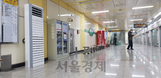 대전도시철도 역에 설치된 공기청정기. 사진제공=대전시