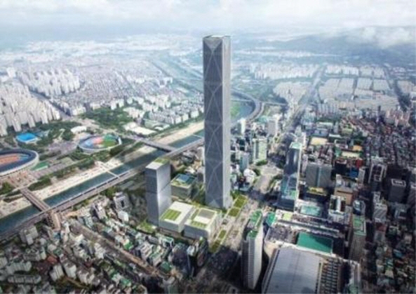 현대차그룹이 서울 강남구 삼성동에 건립할 예정인 글로벌비즈니스센터(GBC)의 조감도.