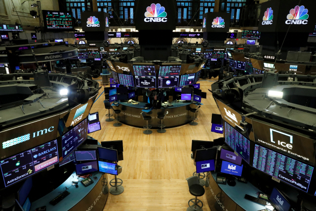 미국 뉴욕증권거래소(NYSE) 내부 모습 /로이터연합뉴스