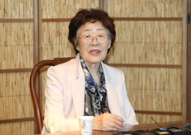 일본군 ‘위안부’ 피해자인 이용수 할머니가 지난 7일 대구에서 열린 기자회견에서 수요집회를 주최하는 정의연을 정면 비판하고 있다. /연합뉴스