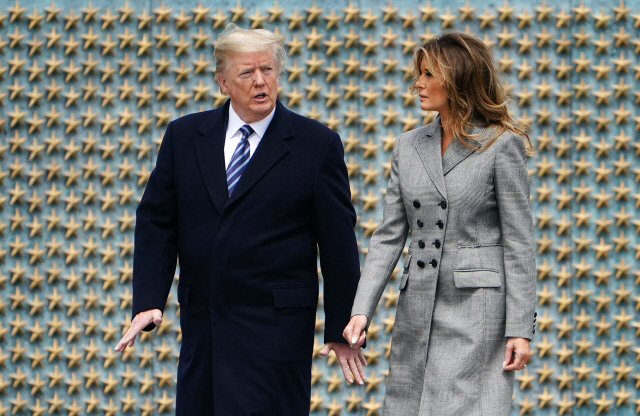 도널드 트럼프(왼쪽) 미국 대통령과 부인 멜라니아 트럼프 여사 /AFP연합뉴스