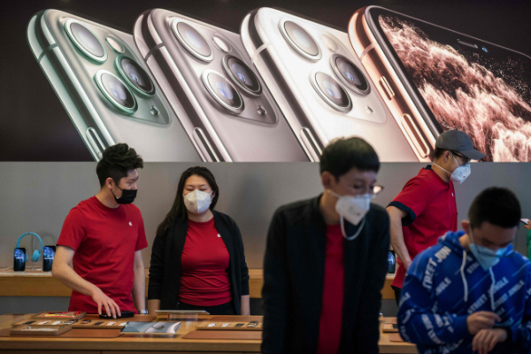 중국 베이징의 애플 매장 모습 /AP연합뉴스
