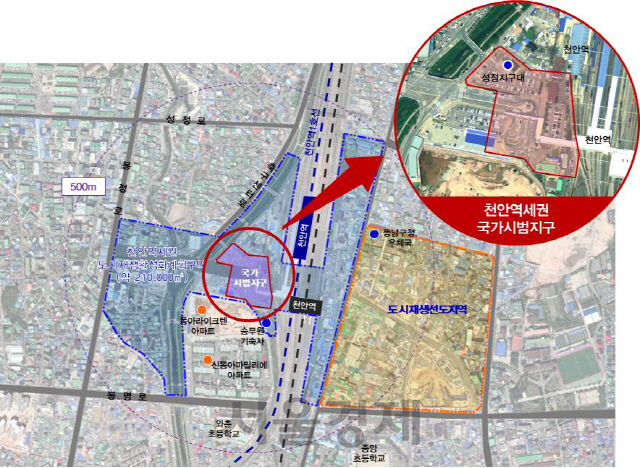천안역세권 도시재생 혁신지구 위치도./사진제공=천안시