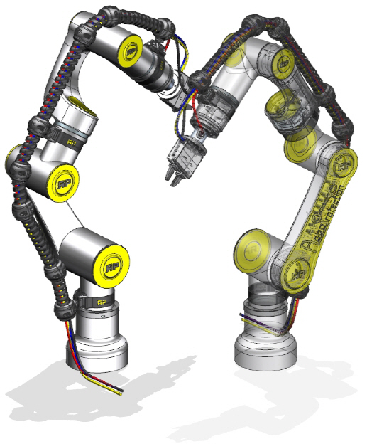 로보프로텍션이 개발한 협동·소형 로봇 전용 케이블(전선) 보호 장비./사진제공=로보프로텍션