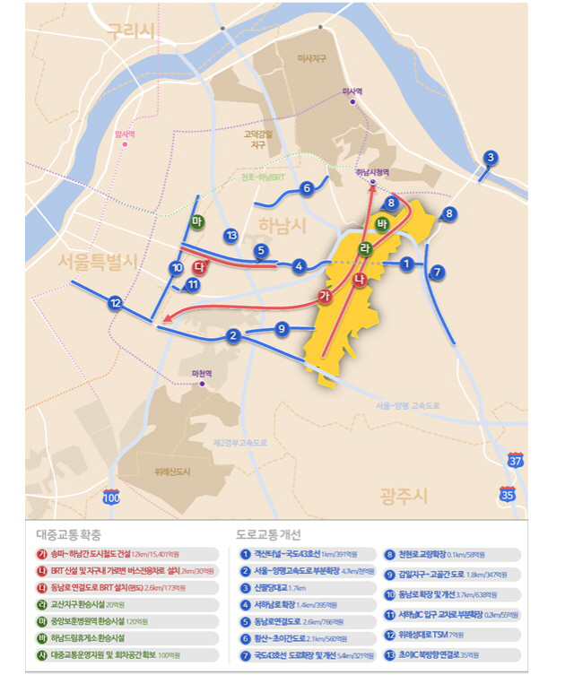 위례~과천선과 GTX-C노선 연결...국토부, 과천·하남 3기신도시 교통대책 발표