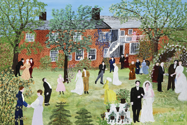 미국 국민화가 애나 메리 로버트슨 모지스는 75세에 제대로 붓을 잡았다. 그림은 91세 때 완성한 ‘시골 결혼식’.