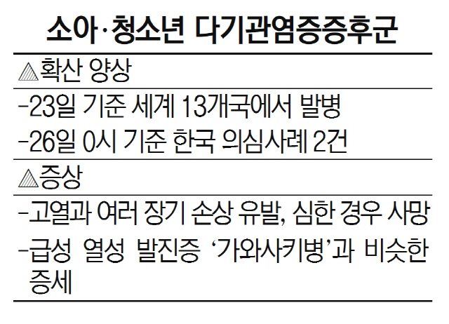 美·유럽 퍼진 '소아 괴질' 서울서도 의심사례 2건
