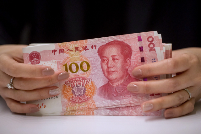 중국 위안화 지폐 /블룸버그