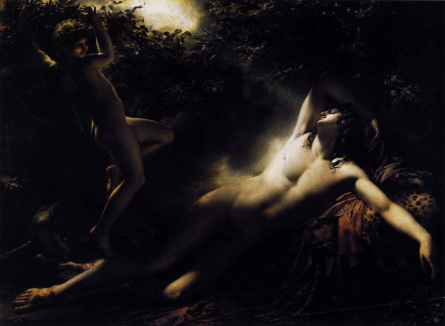 앙투안 지로데의 1791년작 ‘엔디미온의 잠’, 루브르박물관 소장.