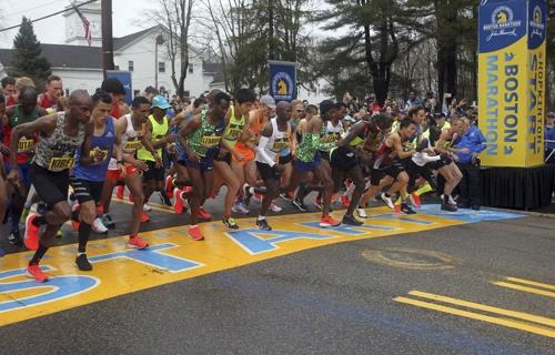 지난해 열린 보스턴 마라톤 대회 모습./AP연합뉴스