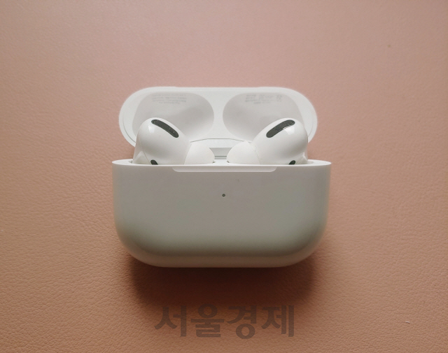 애플의 무선이어폰 에어팟프로/서울경제DB