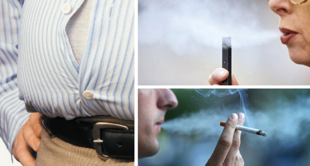 전자·일반담배 이중흡연자, 더 먹고 더 뚱뚱
