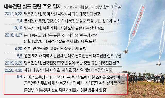 김여정 으름장에...靑 '삐라는 백해무익, 안보 위해 단호 대응'