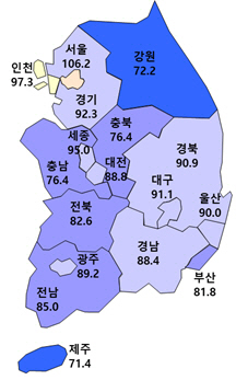 2020년 6월 주택사업경기실사지수(HBSI) 전망치./자료제공=주택산업연구원