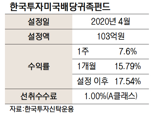 [펀드줌인]美고배당주 선별 투자 ‘한국투자미국배당귀족펀드’